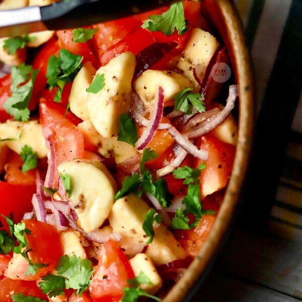Vegan Raw Plantain Salad