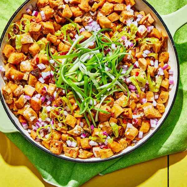 Vegan Mushroom And Fried Tofu Sisig