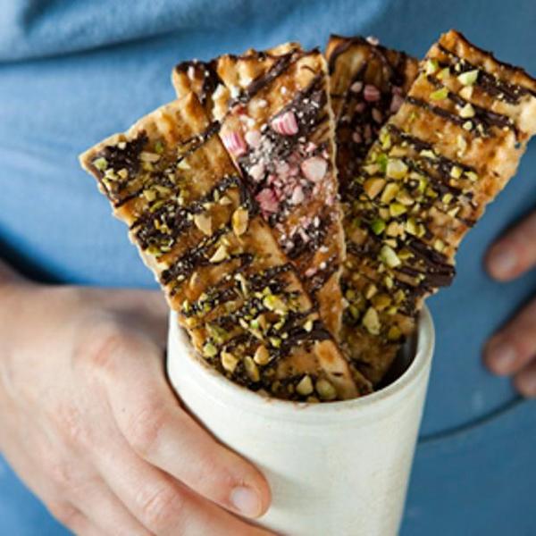 Chocolate-Covered Matzo Bark