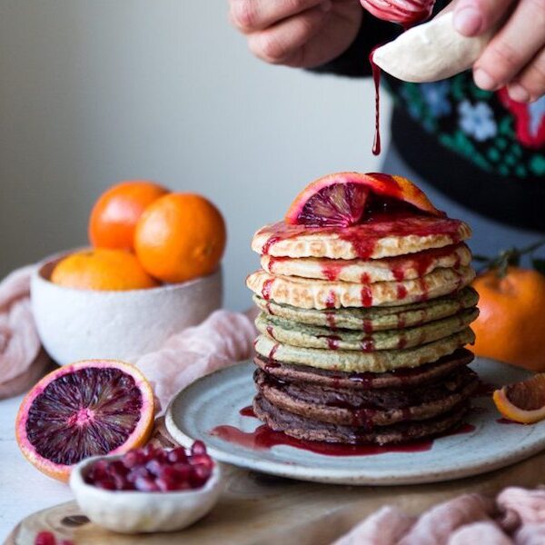 Vegan Blood Orange Pancakes