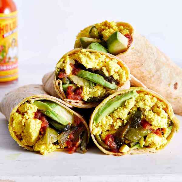 Vegan Breakfast Burrito With Tofu Scramble