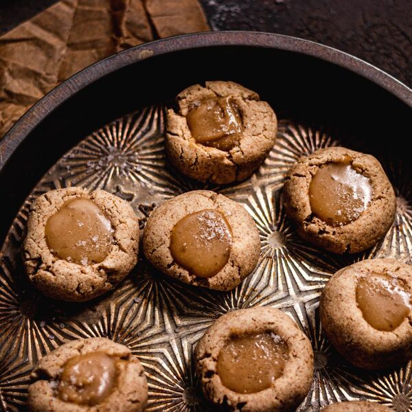 Dulce de Leche Thumbprint Cookies with Coconut Milk