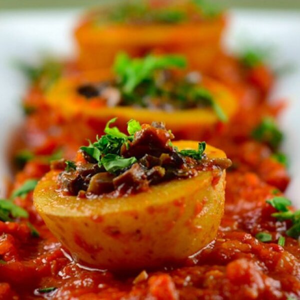 Gluten-Free Vegan Stuffed Potatoes