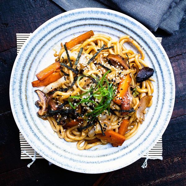 Yaki Udon- Stir-fried Udon Noodles With Vegetables