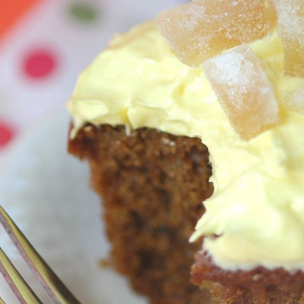 Gingerbread Cupcakes with Lemony Frosting