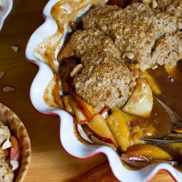 End Of Summer Peach Apple Cobbler (Gluten-Free & Vegan)