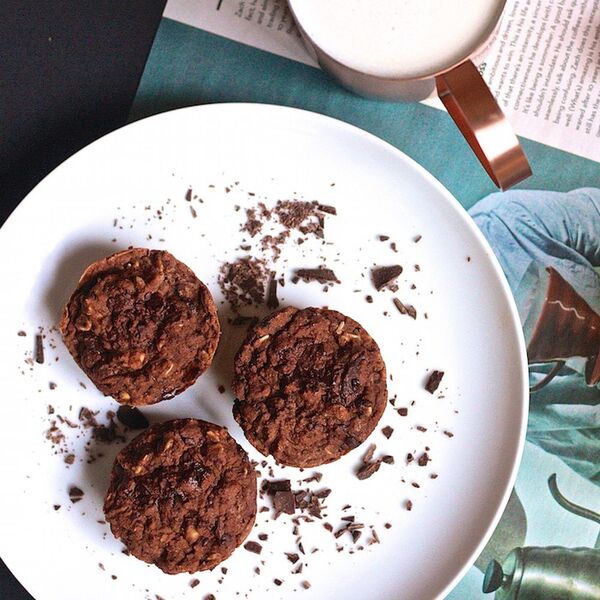Vegan Double Chocolate Brownie Cupcakes