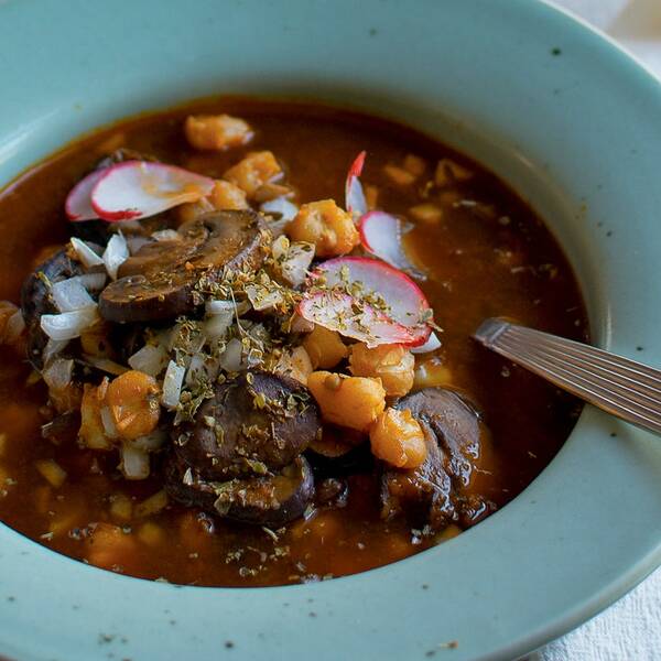 Instant Pot Vegan Red Pozole