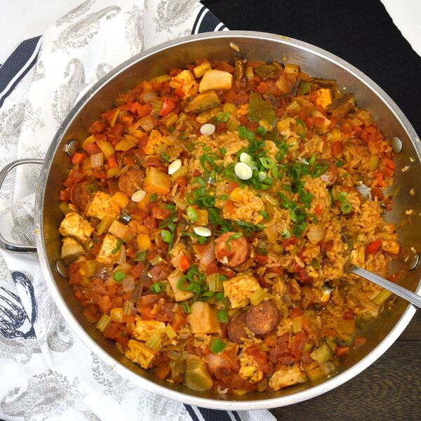 One Pot Spicy Vegan Jambalaya