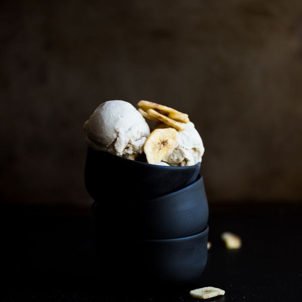 Vegan Roasted Banana Ice Cream