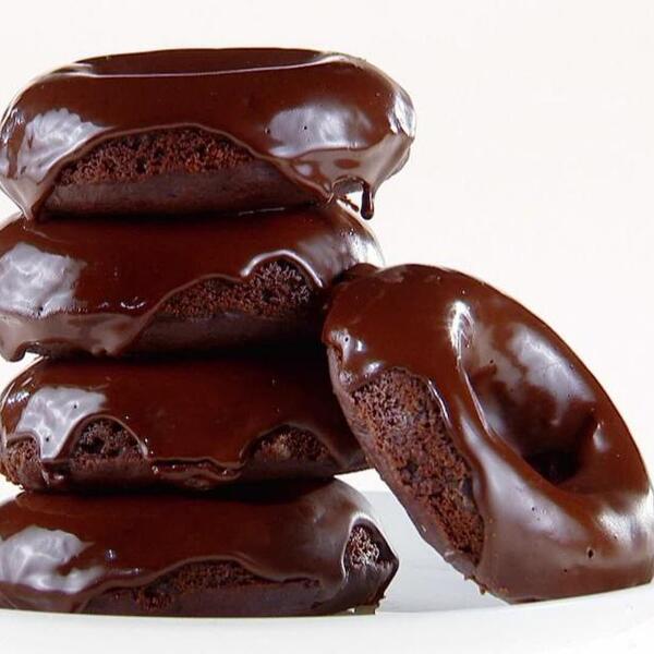 Double-Chocolate Glazed Doughnuts