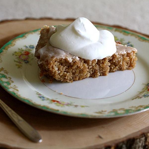 Lemon Glazed Spice Cake With Whipped Cream