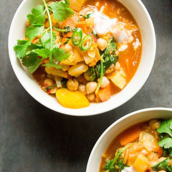 Sweet Potato and Chickpea Stew with Ras el Hanout
