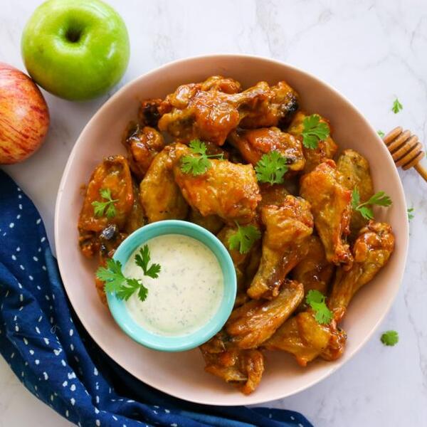 Honey Horseradish Wings with Dijon Ranch