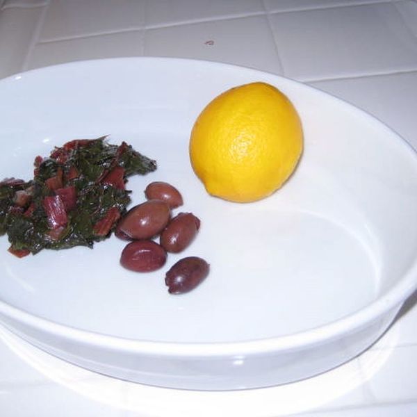 Red Chard with Olives and Lemon