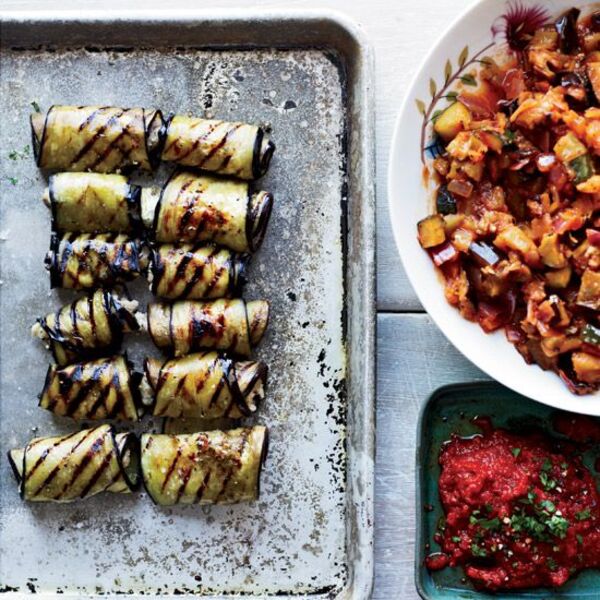 Eggplant Involtini with Grilled Ratatouille