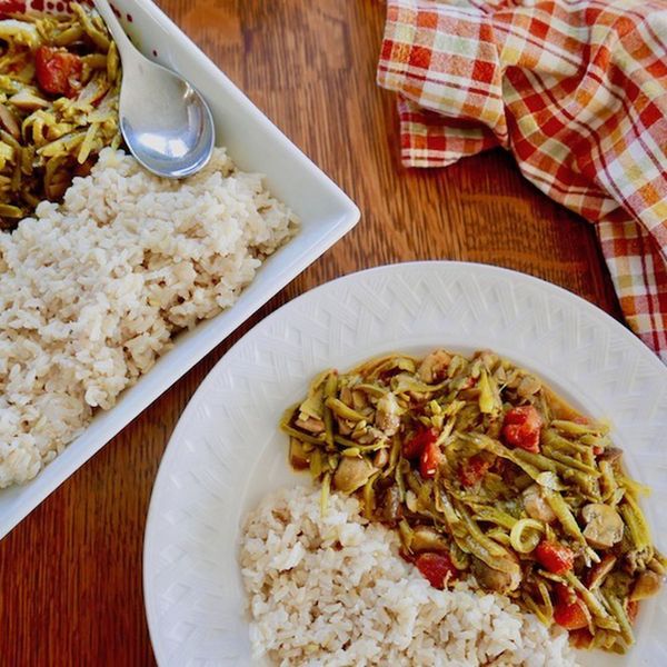 Green Bean and Mushroom Curry