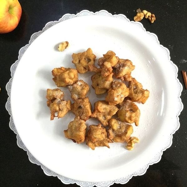 Gluten-Free Apple and Walnut Pakoda/Fritters