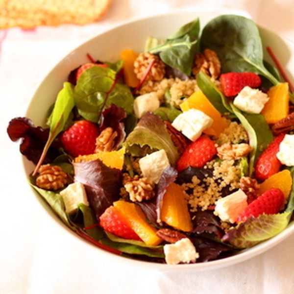Orange and Strawberry Quinoa Salad