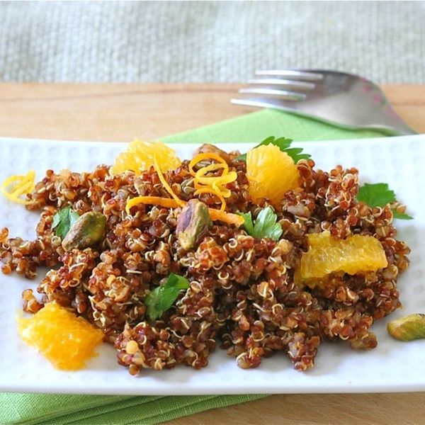 Red Quinoa Salad with Citrus and Pistachios