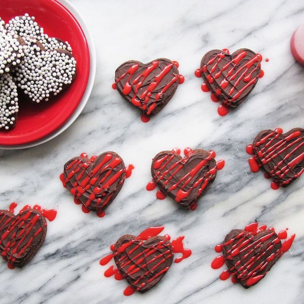 Chocolate Heart Cut Out Cookies