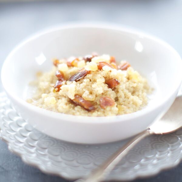 Coconut Quinoa Porridge with Ginger and Dates