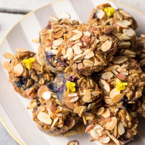 Blueberry Almond Oatmeal Muffins