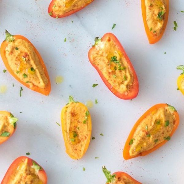 Hummus-Stuffed Mini Sweet Peppers