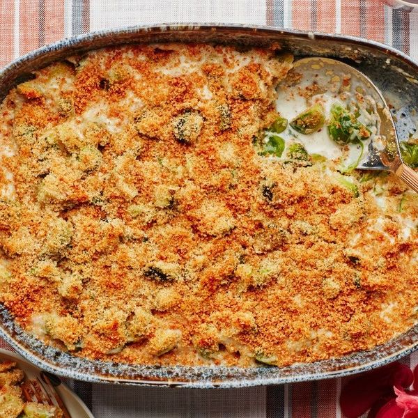 Coconut Brussels Sprouts Gratin