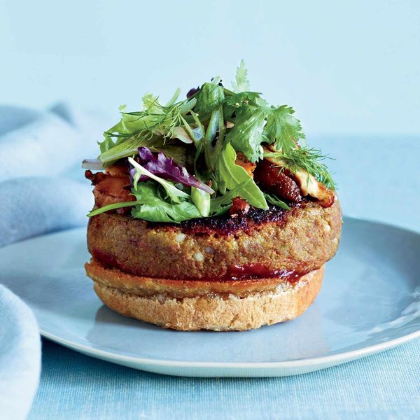 Veggie Burgers with Pomegranate Ketchup