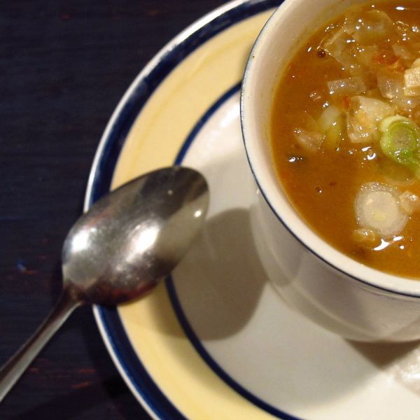 Coconut curry red lentil soup