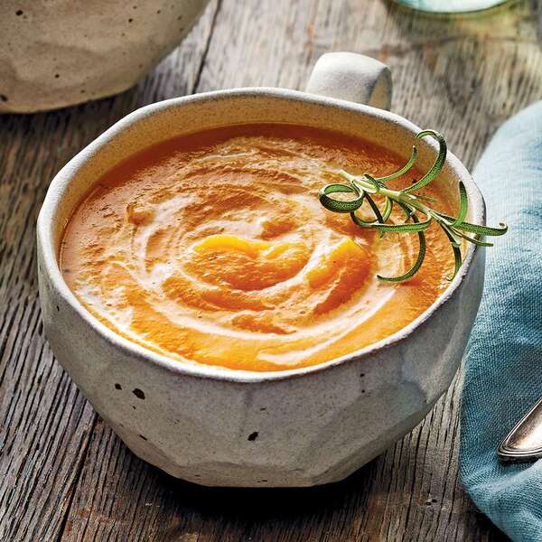 Slow-Cooker Creamy Butternut Squash-Apple Soup