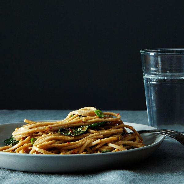 Spicy, Peanutty Udon with Kale