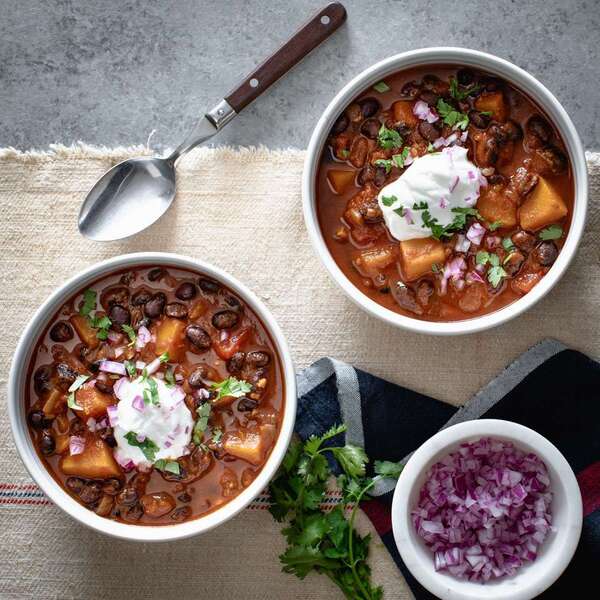 Vegetarian Butternut Squash Chili with Black Beans