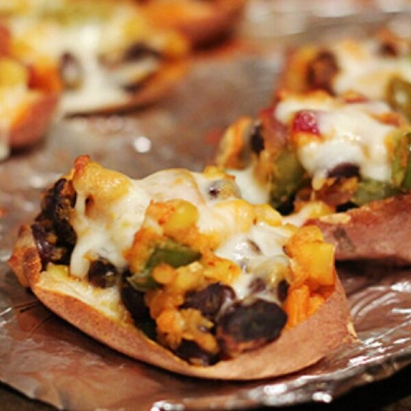 Southwest-Stuffed Sweet Potato Skins