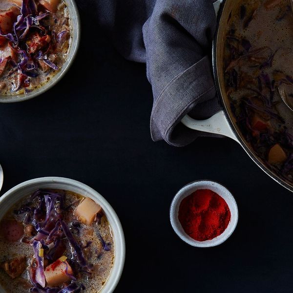Red Cabbage and Sausage Soup