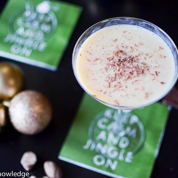 Vegan Eggnog Martini