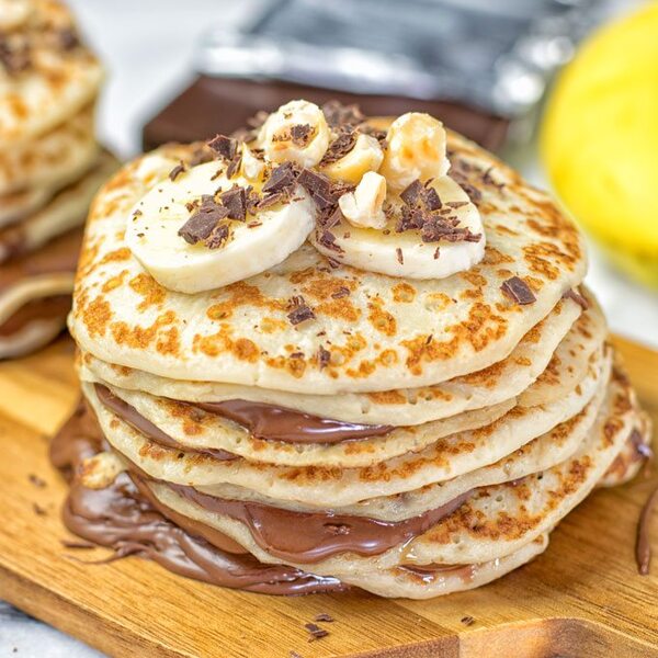 Vegan Caramel Nutella Pancakes