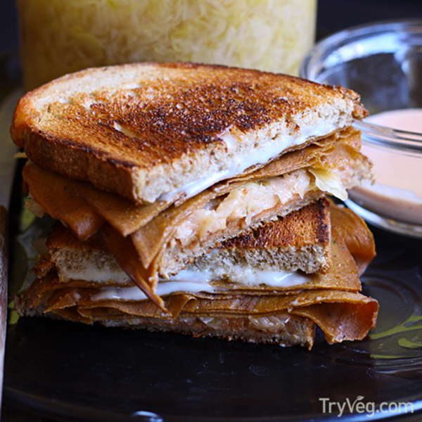 Vegan Grilled Reuben Sandwich