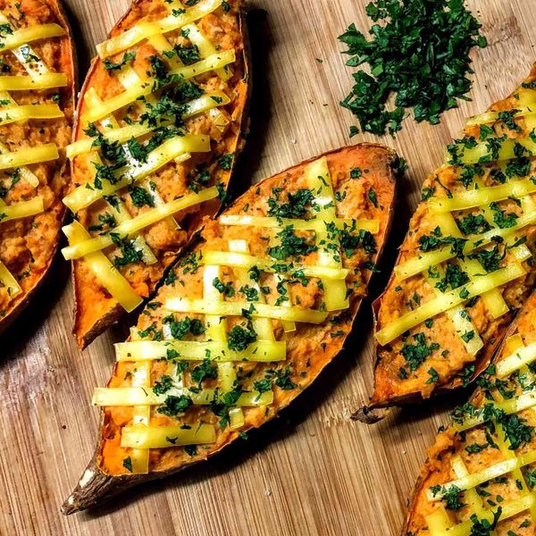Vegan Twice-Baked Sweet Potatoes