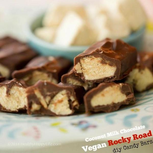 Vegan Chocolate Marshmallow Candy Bar