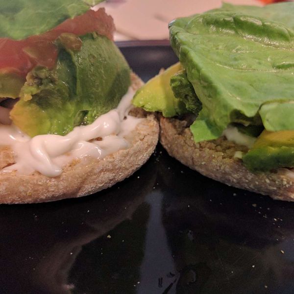 Vegan Open-Faced ALT (Avocado, Lettuce, Tomato)