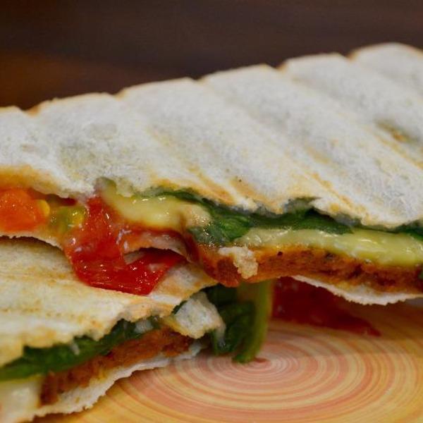 Vegan Toasted Cheese and Chorizo Sandwich