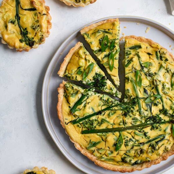 Vegan Sprouting Broccoli Quiche