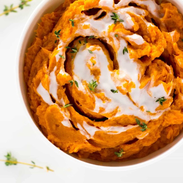 Vegan Creamy Mashed Sweet Potatoes