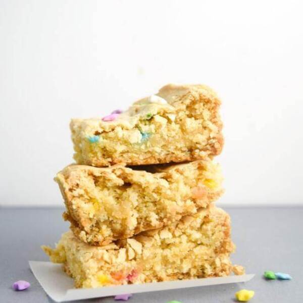 Vegan Cake Batter Blondies