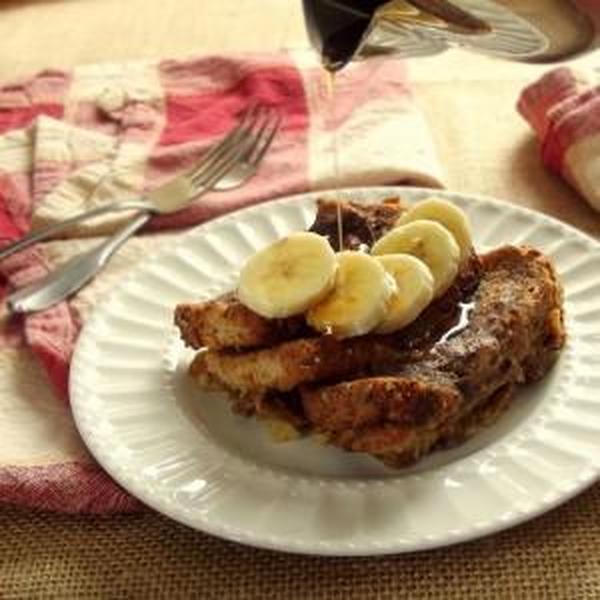 Vegan Banana Walnut Baked French Toast