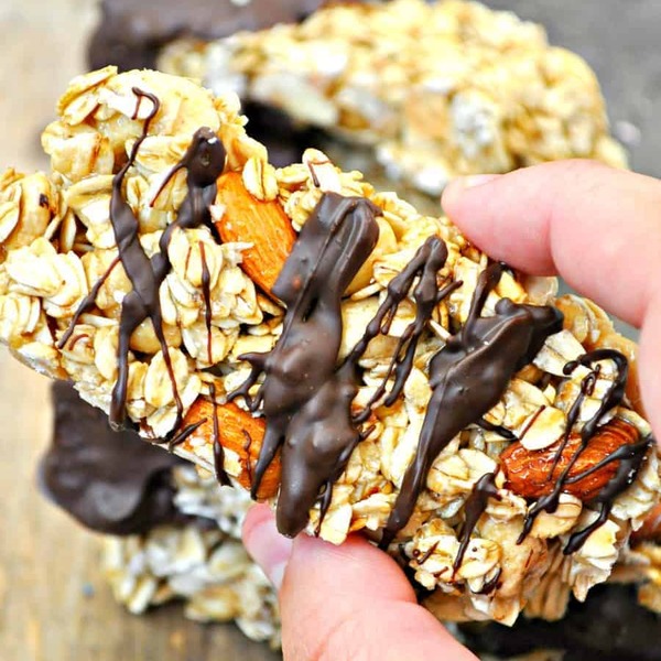 Vegan Nutty Mocha Granola Bars