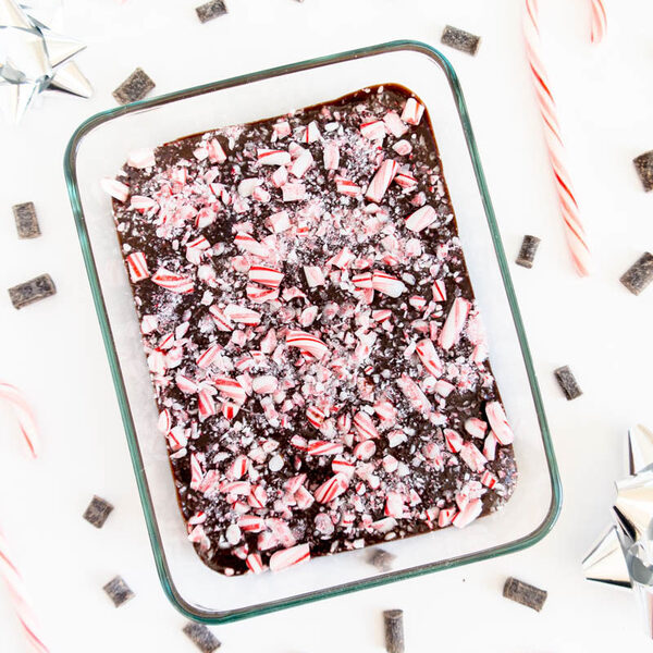 Vegan Candy Cane Fudge