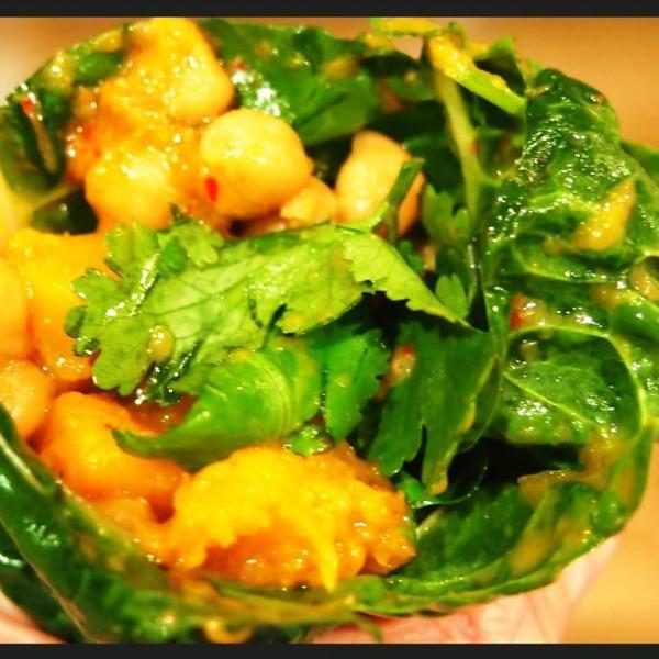 Vegan MoFo Thai Pumpkin & Chickpea Wra